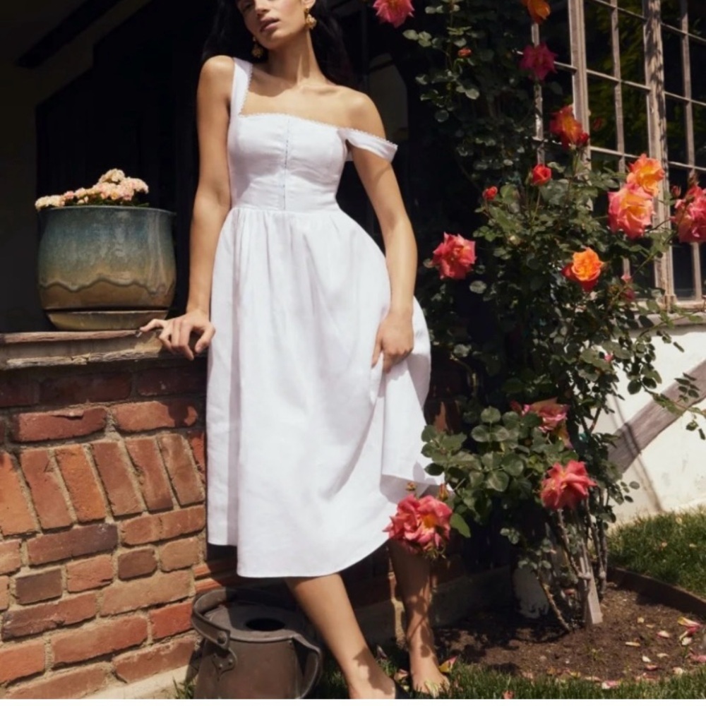 Reformation Tagliatelle Linen Dress